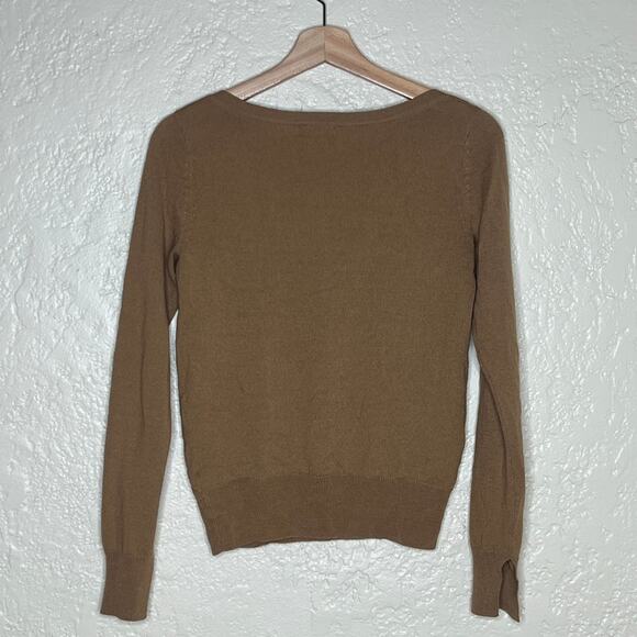 The Limited Women’s Merino Wool Blend Camel Tan Boatneck Sweater Size Small - Picture 4 of 8